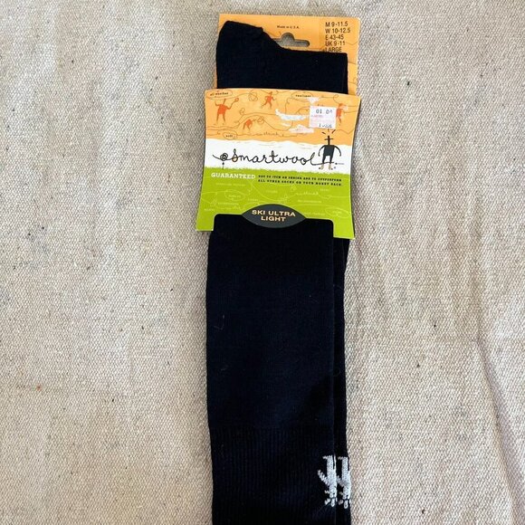 Smartwool Unisex Black Ski Ultra Light Long Socks   M 9-11.5  W 10-12.5 - Picture 1 of 3